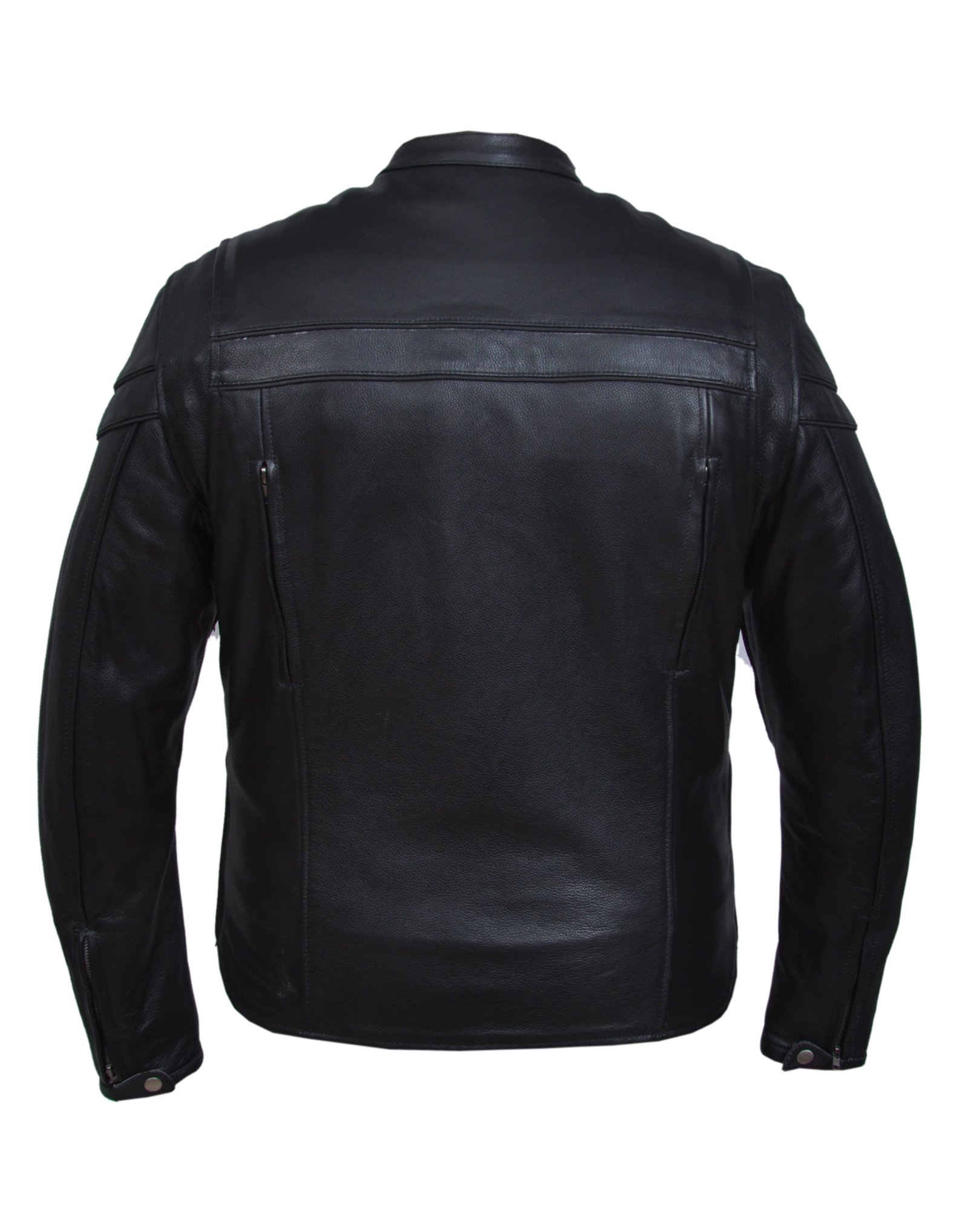 Leather Motorcycle Jacket - Men's - Racer Style - 6037-00-UN