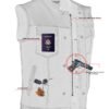 Denim and Leather Motorcycle Combo Vest - Men's - Upgraded Gun Pockets - Up To 10XL - DM900-DS