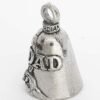 Dad Holding Child's Hand -  Pewter - Motorcycle Guardian Bell - Made In USA - GB-DAD-DS