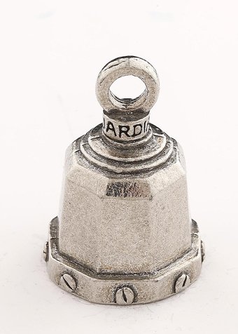 Billet - Pewter - Motorcycle Guardian Bell - Made In USA - SKU GB-BILLET-DS