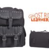 Sissy Bar Bag - Studs - Medium - PVC and Textile - Motorcycle Gear - SB11-MED-STUD-DL