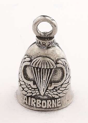 Airborne - Pewter - Motorcycle Guardian Bell - Made In USA - SKU GB-AIRBORNE-DS