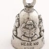 Hear No Evil - Pewter - Motorcycle Guardian Bell® - Made In USA - SKU GB-HEAR-NO-EVIL-DS