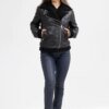Leather Motorcycle Jacket - Women's - Black Faux Wool Lining - WBL1404-FM