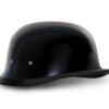 Novelty Motorcycle Helmet - High Gloss Black - German - 1004A-DH