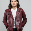 Leather Fashion Biker Jacket - Men's - Six Colors - Brooklyn - WBM2806-FM