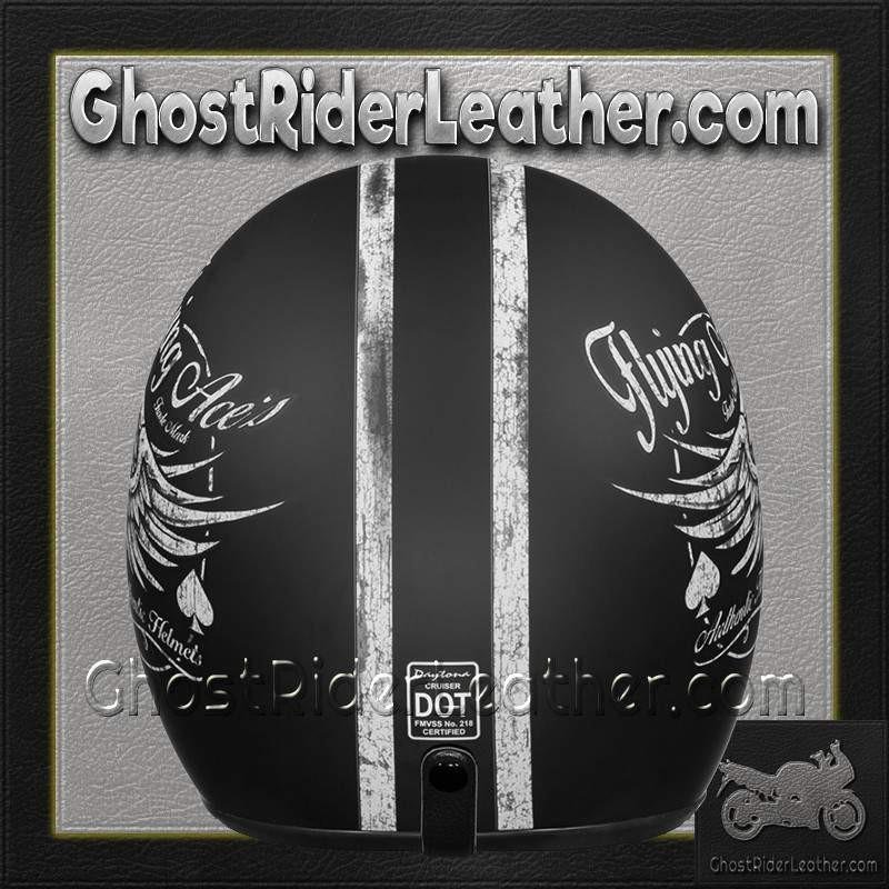 DOT Motorcycle Helmet - Flying Aces - Open Face - Cruiser - DC6-FAC-DH