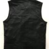 Leather Motorcycle Vest - Men's - Up To 8XL - Red Paisley Liner - 6665-01-UN