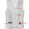 Leather Motorcycle Vest - Men's -Up To Size 8XL - Tapered Bottom - Big and Tall - DS161-TALL-DS