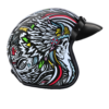 DOT Motorcycle Helmet - Tribal Design - Open Face - Cruiser - DC6-T-DH