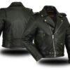 Leather Motorcycle Jacket - Men's - Police - Up To 12XL - DS730-DS