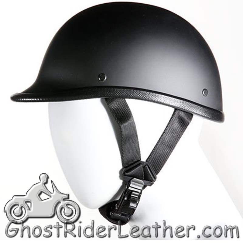 Novelty Motorcycle Helmet - Flat or Gloss Black - Jockey Polo - H404-H504-11-DL