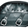 Saddlebags - PVC - Curved Top - Studs - Motorcycle - SD4083-PV-DL