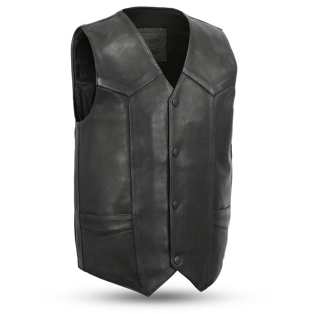 Tombstone - Men's Leather Western Vest - SKU FIM658CPM-FM