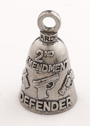 2nd Amendment Defender - Pewter - Motorcycle Guardian Bell® - Made In USA - SKU GB-2ND-AMENDMENT-DS