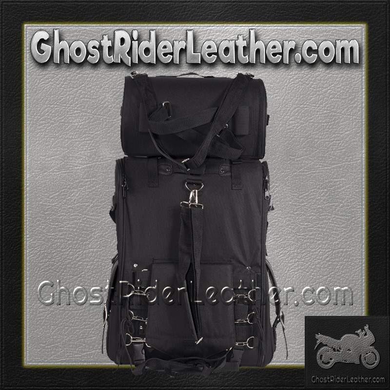 Best Medium PVC Motorcycle Sissy Bar Bag - SKU SB11-MED-NO-STUD-DL