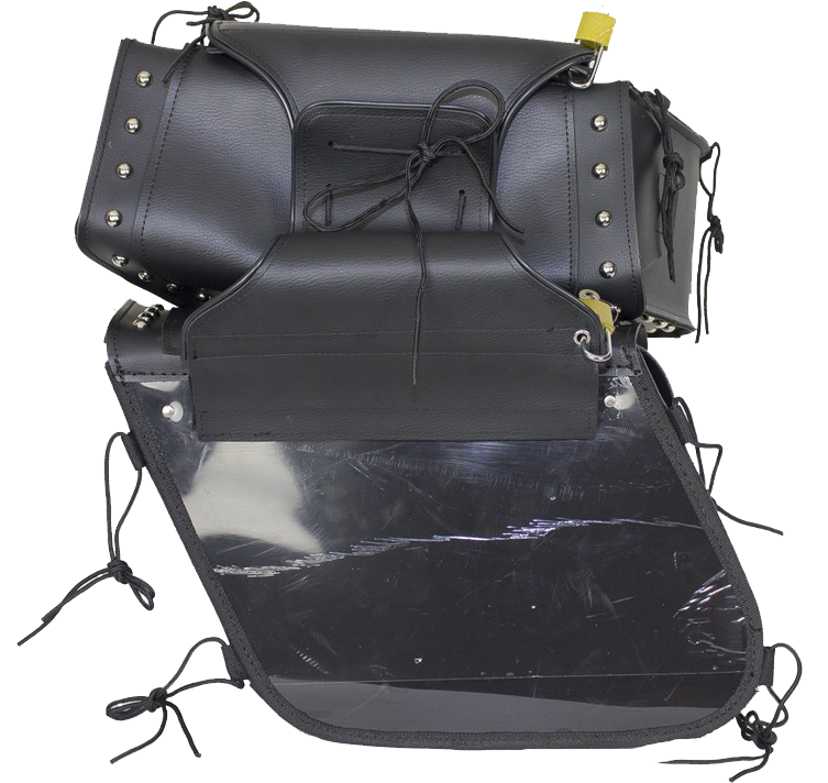Saddlebags - PVC - Studs - Gun Pockets - Zip Off - SD4090-PV-DL