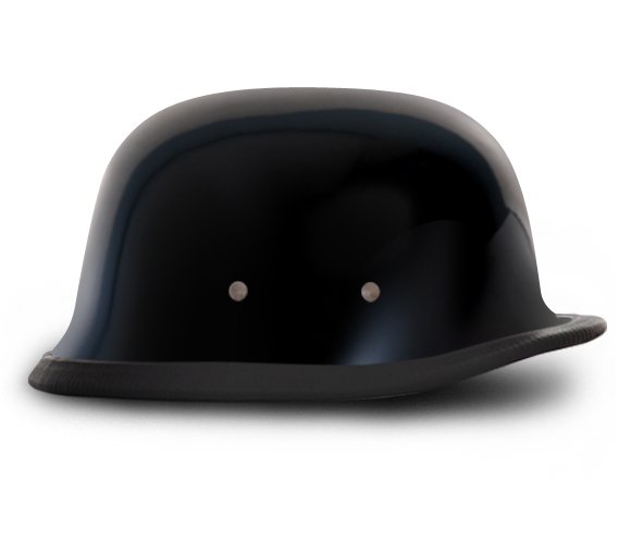 Novelty Motorcycle Helmet - High Gloss Black - German - 1004A-DH