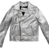 Leather Motorcycle Jacket - Women's - Vivid Silver - Deirdre - BH-J02-FM