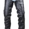 Plain Motorcycle Leather Chaps for Men or Women - SKU C4325-04-DL