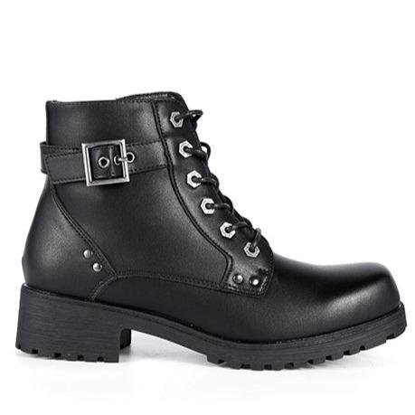 Women's Motorcycle Boots - 6 Eyes and Side Zipper - MR-BTL7000-DL