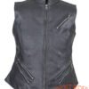 Leather Vest - Women's - Concealed Gun Pockets - Zippers - CL-LV8508-SS-DL