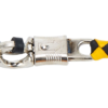 Get Back Whip in Black and Yellow Leather - With White Cue Ball - 42 Inches - Motorcycle Accessories - SKU GBW8-WHITE-BALL-DL