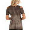 Women's Sliced Front Shirt - Devilish Design - 7725GRY-MW-DS