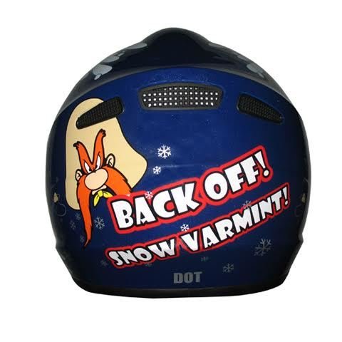 DOT Kids ATV Helmet - Dirt Bike - Snow Machine - Back Off - Color Choice - DOTATVKIDSBACKOFF-HI. Yosemite Sam Motocross Helmet for Youth.