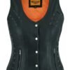 Leather Vest - Women's - Concealed Gun Pockets - Grommets - LV8500-07-DL Size Chart