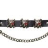 Pair of Biker Boot Chains - Pirate Skull - Motorcycle - BC14-DL