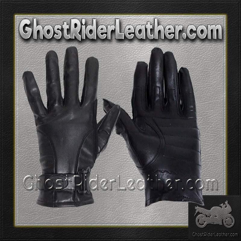 Full Finger Leather Riding Gloves with Air Vents - SKU GRL-GL2095-DL