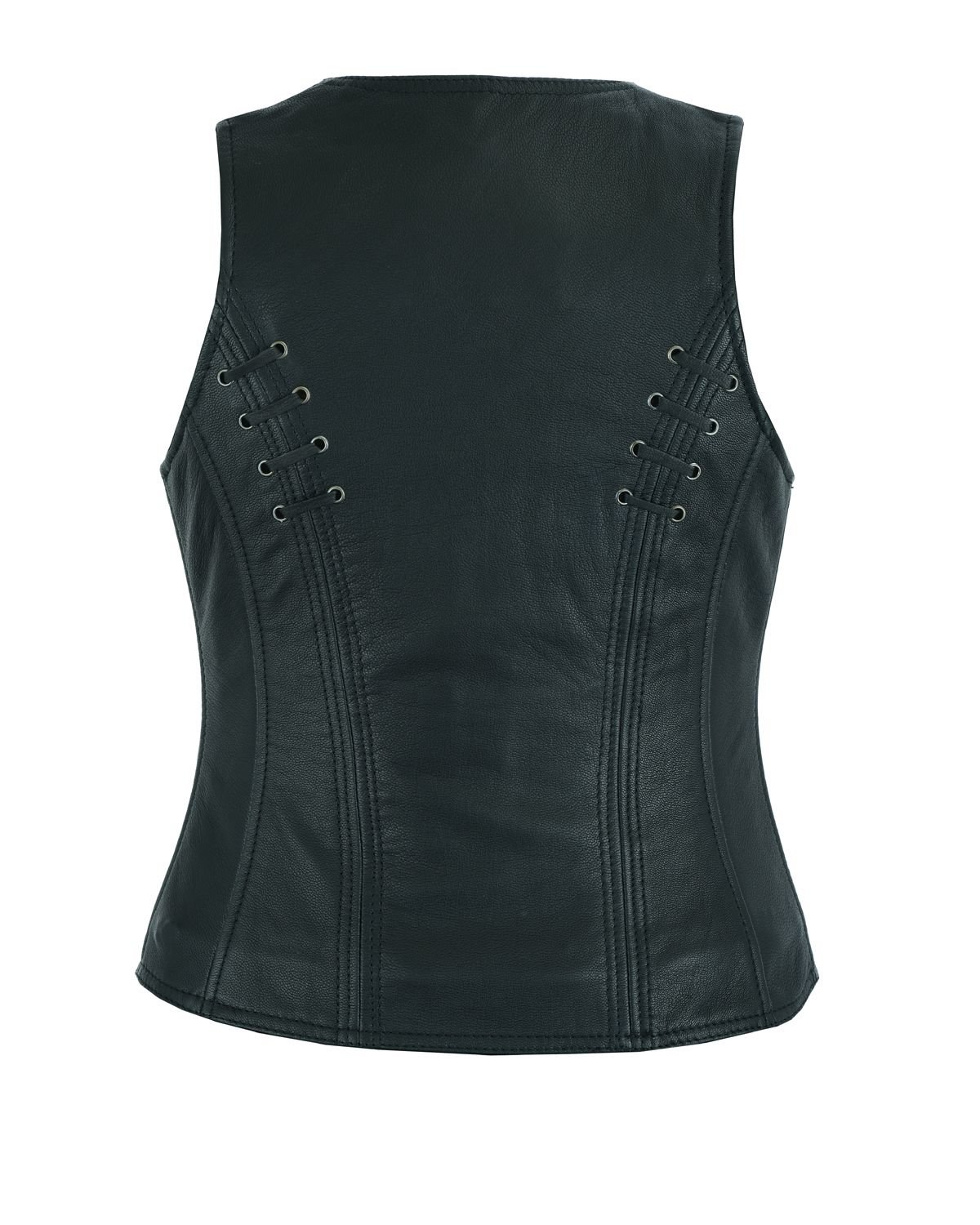 Leather Vest - Women's - Concealed Gun Pockets - Grommets - LV8500-07-DL Size Chart