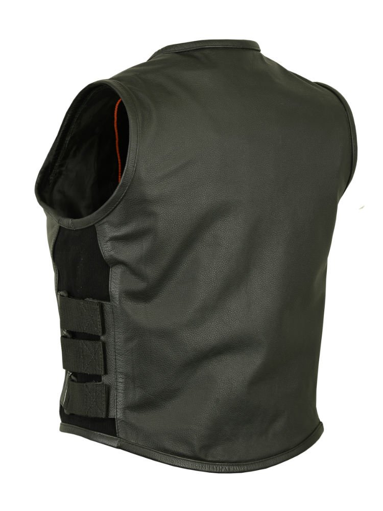 Women's Updated SWAT Team Style Leather Vest - Motorcycle Vests - DS200-DS