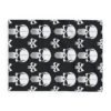 White Skulls on Black - 3 Different Sizes - Arctic Fleece Blanket