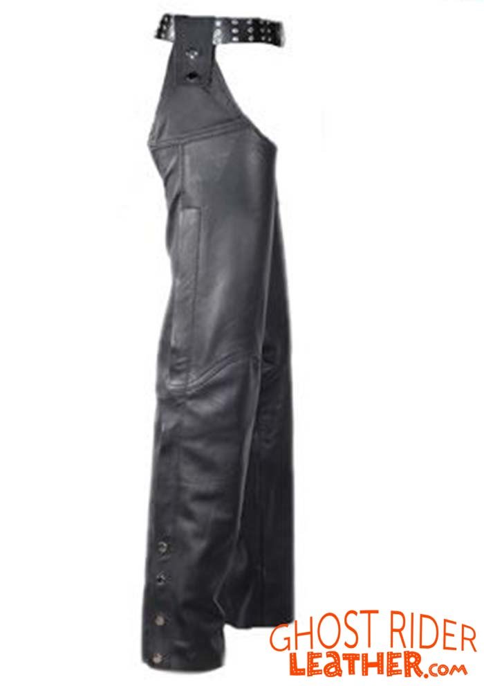 Leather Motorcycle Chaps - Women's - Sling Style No Belt - C1006-11-DL