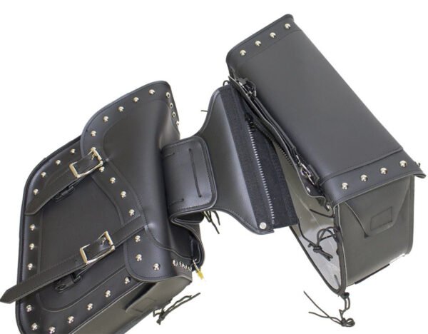 Saddlebags - PVC - Studs - Gun Pockets - Motorcycle Luggage - C-SD4090-PV-DL