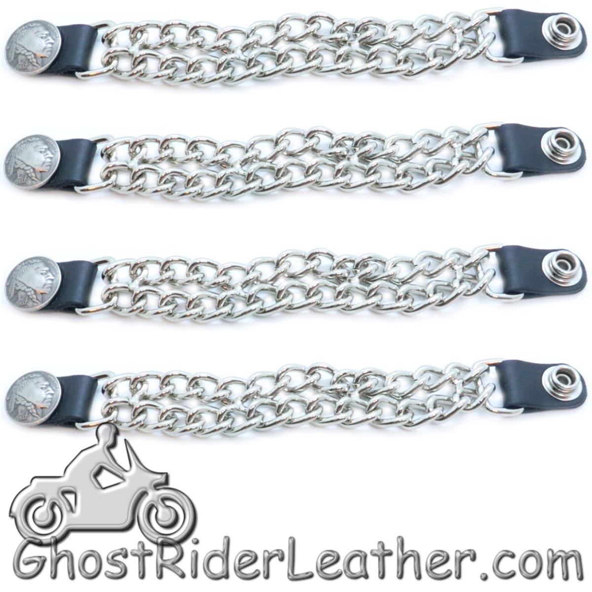 Indian Nickel Vest Extenders - Set Of Four - Extra Long - VE126XL-DS