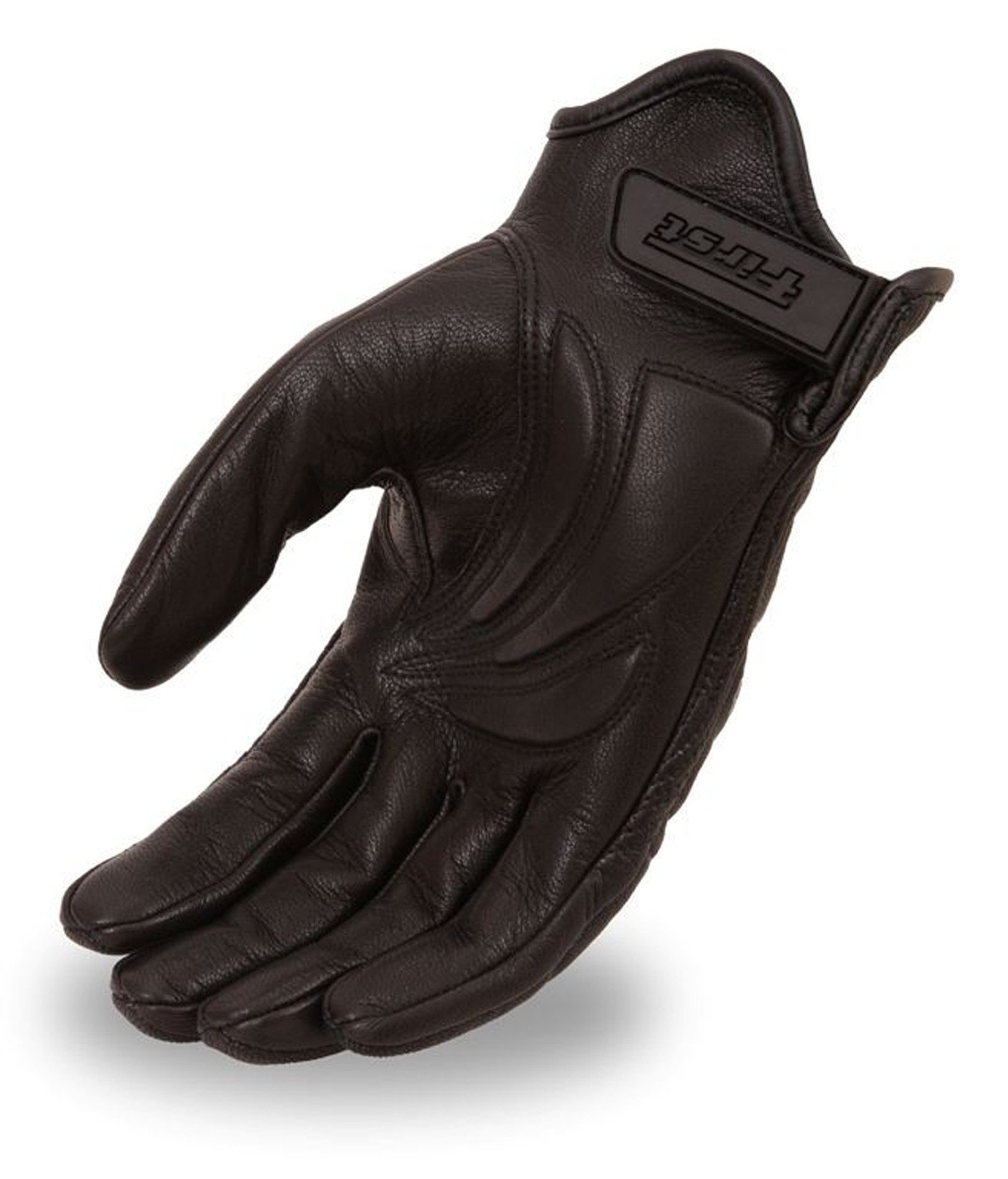 Leather Motorcycle Gloves - Men's - Short - Reflective Skull - Ghost - FI137GEL-FM