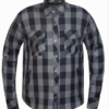 Flannel Motorcycle Shirt - Men's - Gray and Black - Armor - Up To Size 8XL - TW136-20-UN