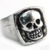 Giant Skull Ring - Antique Silver Plated - Biker Jewelry - Biker Ring - R17-DS