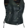 Leather Vest - Women's - Full Cut - Side Laces - Concealed Carry - DS294-DS