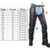 Leather Chaps - Men's or Women's - Premium Leather - C2334-88-DL