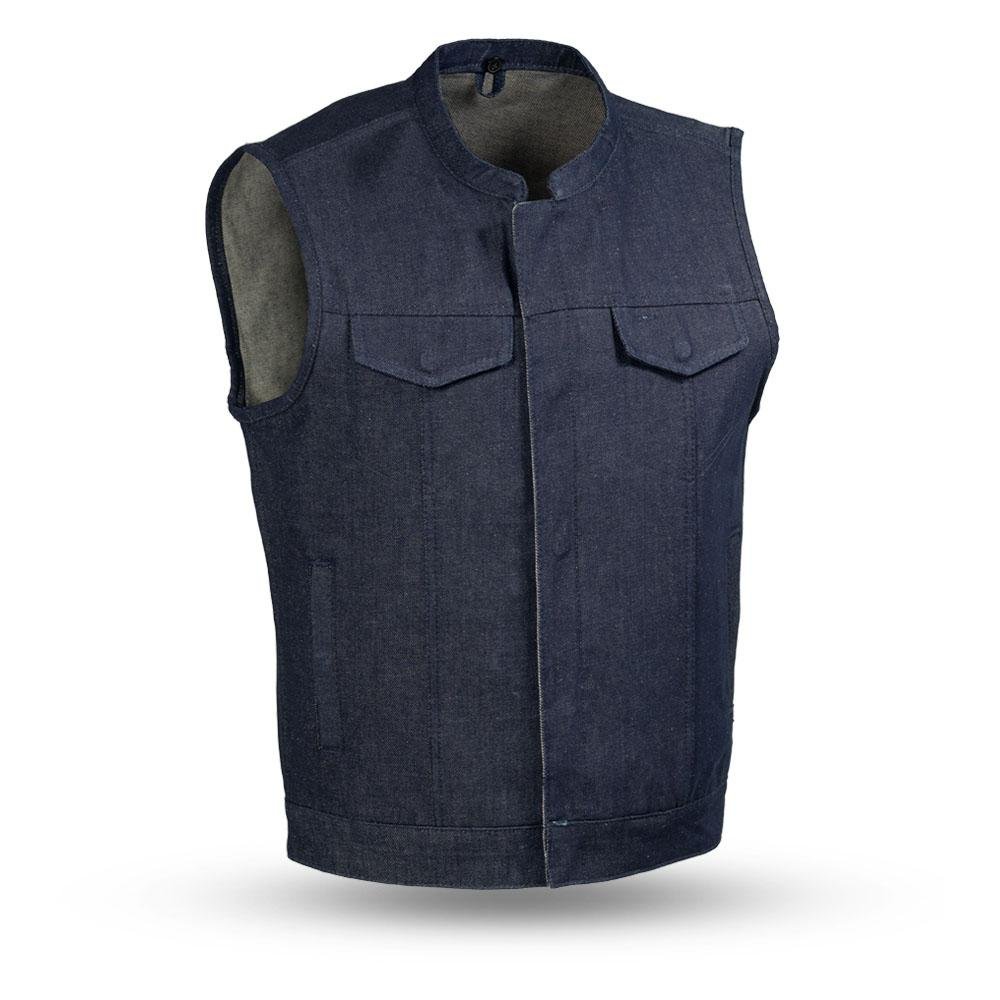 Denim Motorcycle Vest - Men's - Blue - Kershaw - FIM691DM-FM