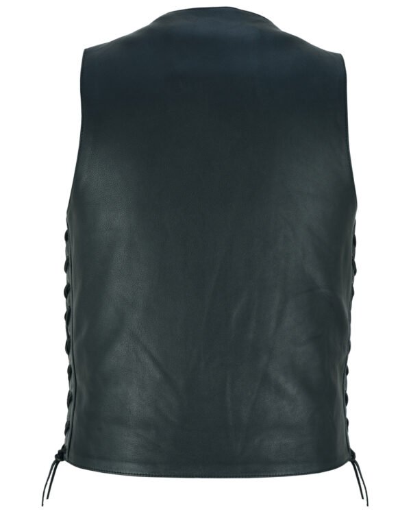 Leather Motorcycle Vest - Men's - Gun Pockets - Up To 8XL - DS122-DS
