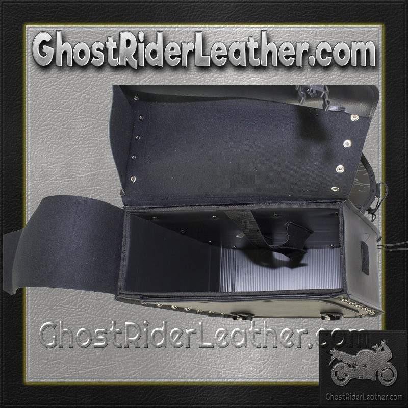 Saddlebags - PVC - Studs - Gun Pockets - Zip Off - SD4090-PV-DL