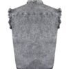 Denim Work Shirt - Men's - Gray - Sleeveless - Flap Pockets - MSLW-GREY-DL