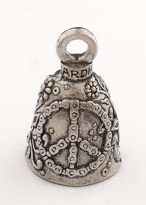 Peace Sign - Pewter - Motorcycle Guardian Bell® - Made In USA - SKU GB-PEACE-SIGN-DS