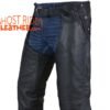 Leather Chaps - Men's or Women's - Removable Liner - Split Leather - C4334-04-DL