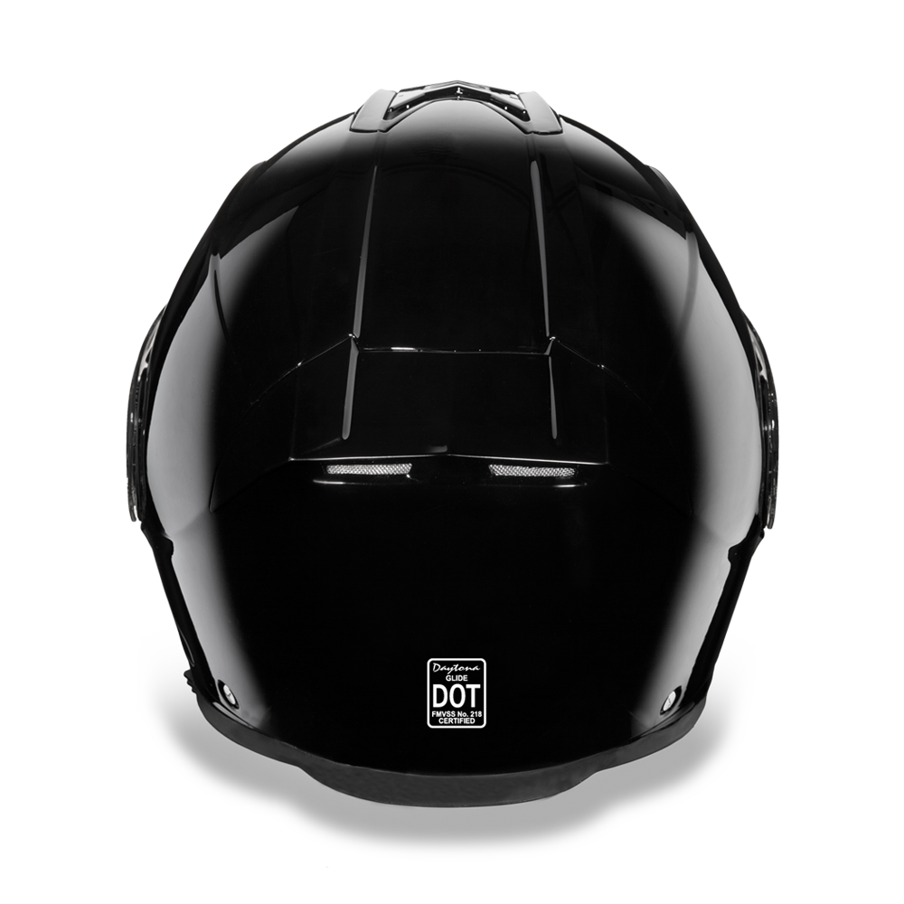 DOT Motorcycle Helmet - Modular - High Gloss Black - Full Face - MG1-A-DH